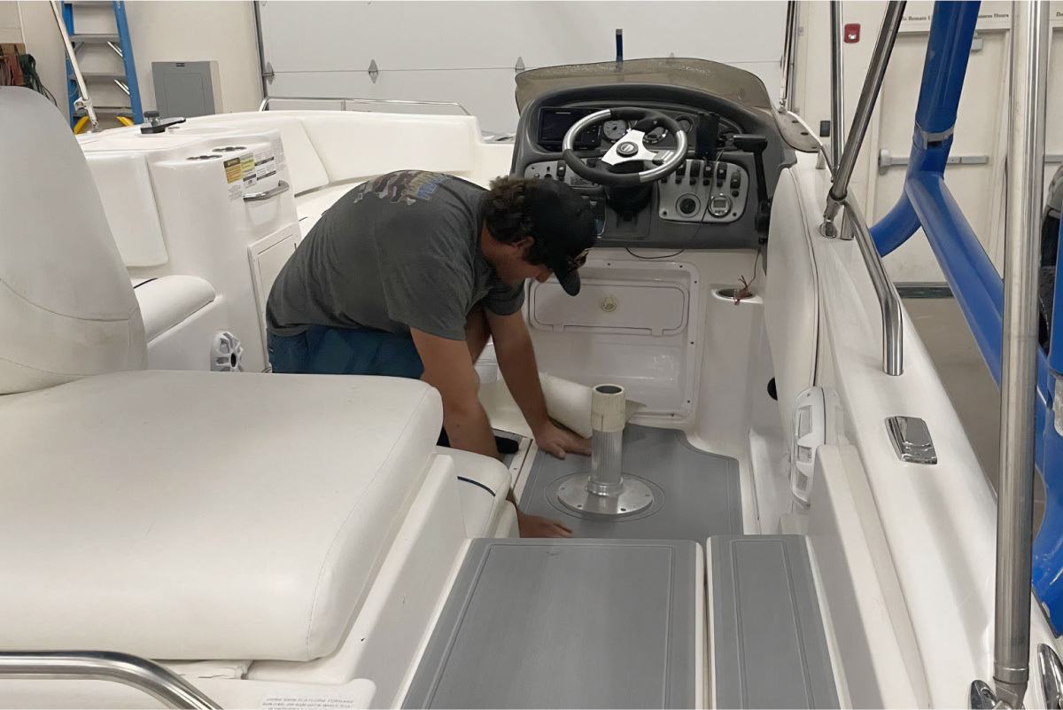 installing Seadek boat flooring