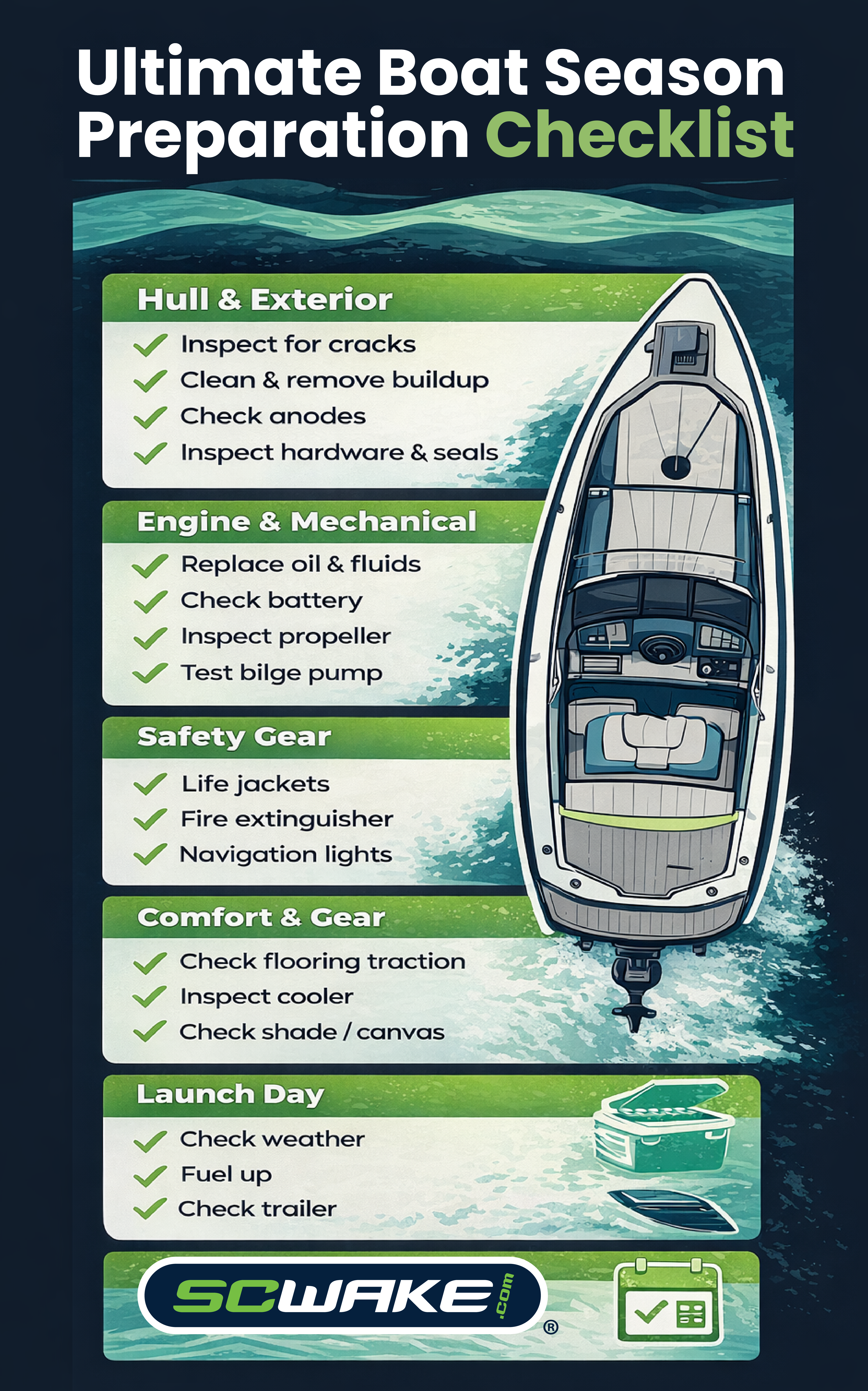 boat season preparation checklist infographic